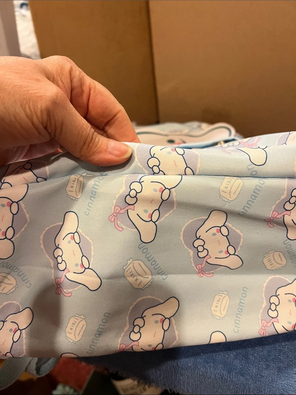 Cinnamoroll Character Backpack - Light Blue with Pink Cheeks